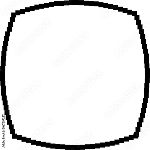 Square shape pixel icon 80s style