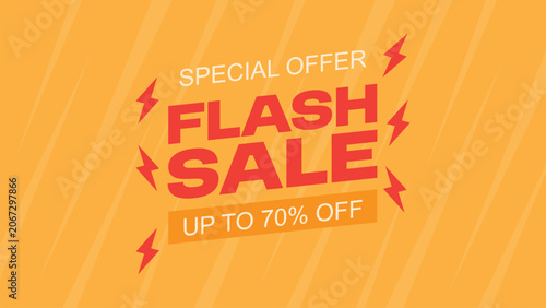 Minimal orange flash sale background with clean diagonal accents for marketing and discount campaigns.