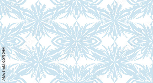 Delicate light blue snowflake pattern design