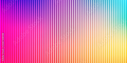 Foto Rainbow gradient abstract background with vertical ribbed texture in vivid pink purple orange and yellow showcasing a spectrum of bright colors for celebratory and energetic designs
