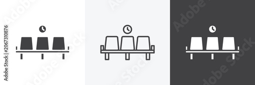 Tableau sur toile Waiting Room icon set for web