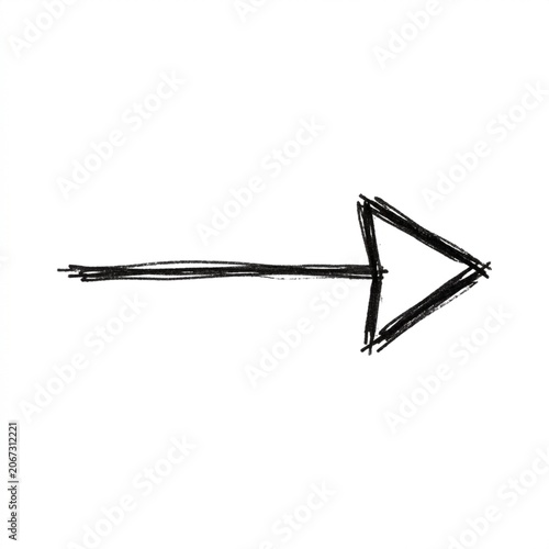Hand-drawn arrow pointing right illustration