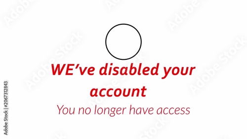 we 've disabled your account you no longer have access animation in 4k animation with alpha channel disabled account animation with screen 