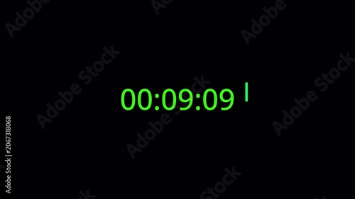 10 minutes countdown timer animation in 1 minute on transparent background, ten minutes countdown video with alpha channel , 10 min countdown 4k video
