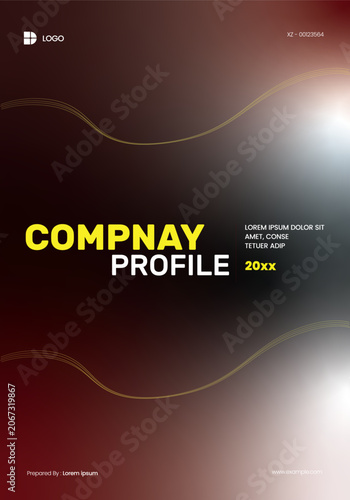 Modern Corporate Company Profile Template with Elegant Wave Background