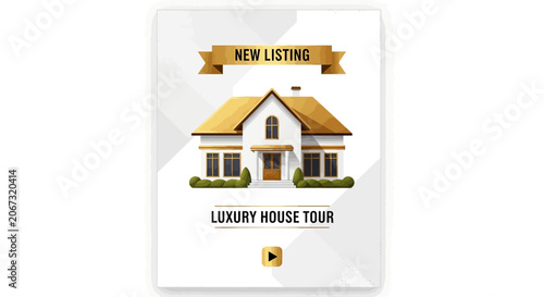 New Listing Luxury House Tour Real Estate Video Thumbnail.