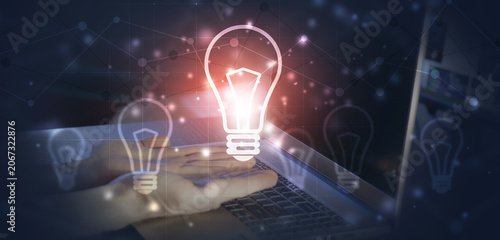 smart bright business idea solution banner