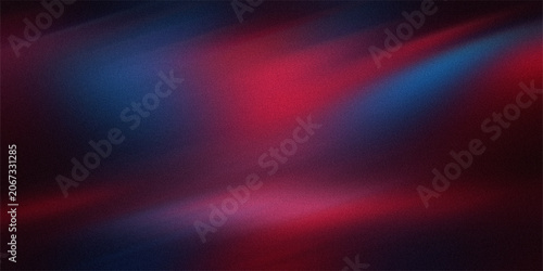 Fotografie Abstract dark background with soft red and blue light beams blending together to create mysterious atmospheric gradient effect