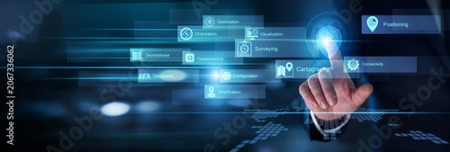 Tableau sur toile Geospatial mapping