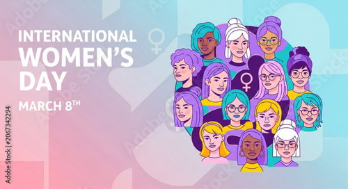 International Womens Day Celebration Diverse Group of Women.
