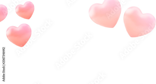 3d pink heart frame