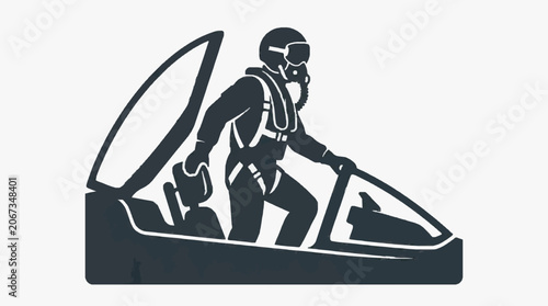Картината върху платно Black and white illustration of a pirate with sword and parrot.