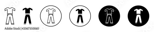 Φωτογραφία Pijama icon. Editable stroke and filled. Pixel perfect