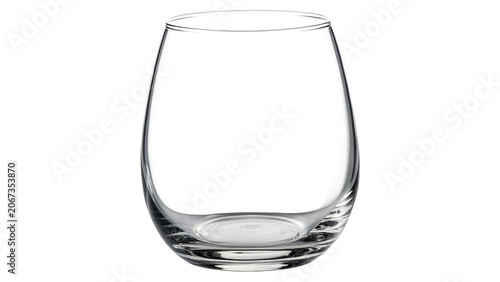 Tableau sur toile Empty clean glass tumbler water drinking glass isolated on a transparent backgro