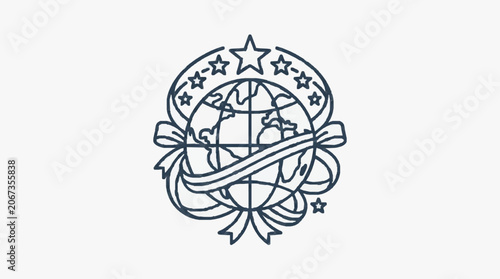 Quadro su tela Intricate line art mandala with floral and geometric patterns.