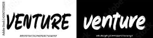 Foto Hand drawn custom lettering venture text