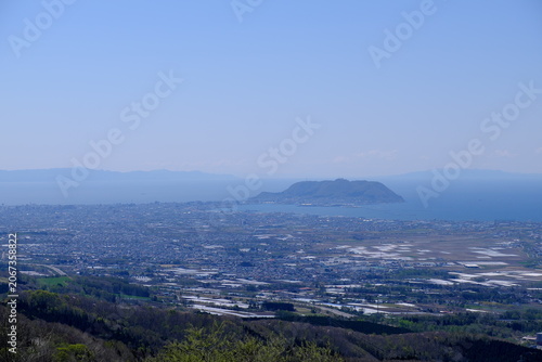 函館市と函館山の風景