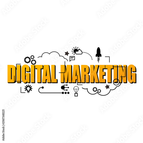 Marketing Innovation Typography Concept Vector.ai