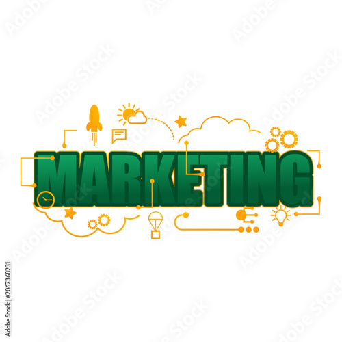 Marketing Development Typography Concept Vector.ai