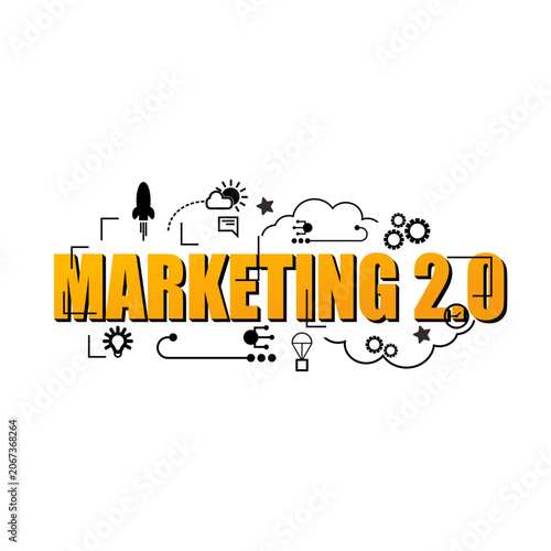 Marketing Research Typography Concept Vector.ai