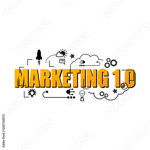 Marketing Plan Typography Concept Vector.ai