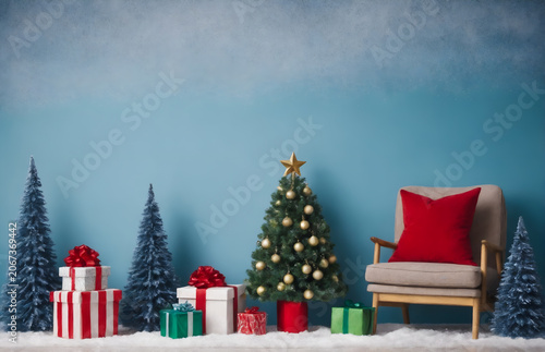Christmas and New Year holidays background