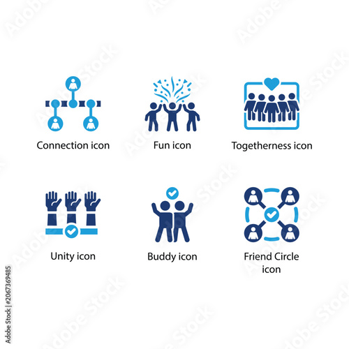 Connection, Fun, Togetherness, Unity, Buddy, Friend Circle, icon