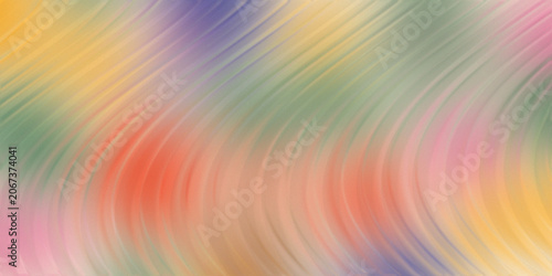 Fotografie Abstract image featuring gentle waves of colorful lines and soft gradients creating a soothing and fluid artistic background