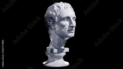 Sculpture of Menander 3D Render
