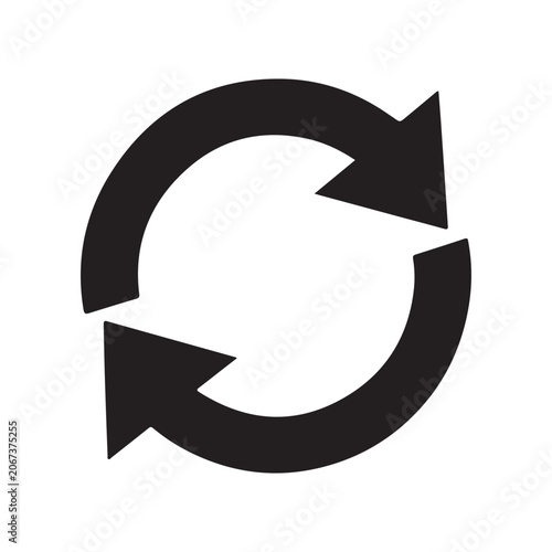 Obraz na plátně Circle arrow icon related to refresh, reload or repeat