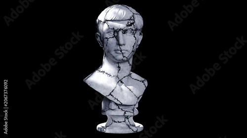 Classical Sculpture of Portrait of an Augustine Prince Rotation Animation

