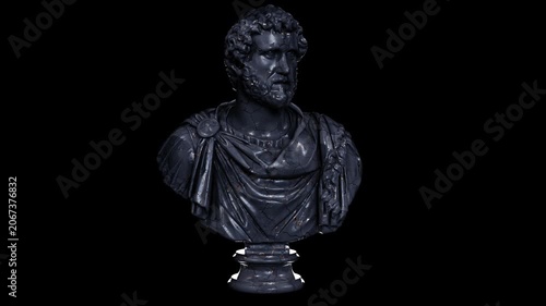 Renaissance Bust of Antoninus Pius Dark Background
