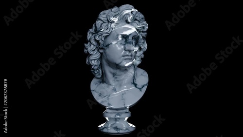 Cinematic Sculpture of Portrait of Alexander Loop Animation