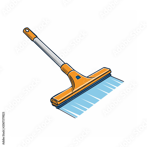Window squeegee cleaning tool illustration