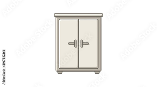 Modern cabinet with two doors.