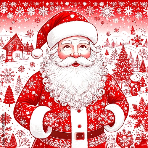 Santa Claus in a winter wonderland