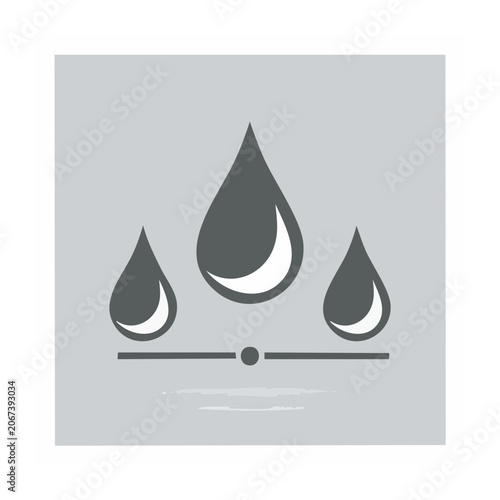Water drop level control icon
