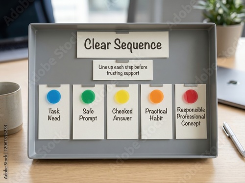 Clear Sequence Visual Aid for Adapting to AI Processes