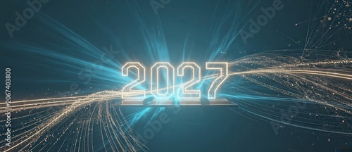 2027 glowing horizon light trails