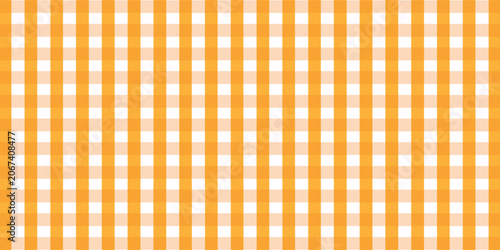 Orange gingham seamless pattern with soft pastel checkered design. EPS 10.