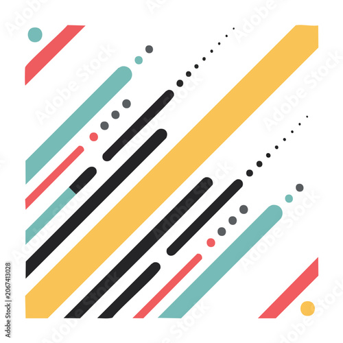 Abstract geometric lines pattern with dots