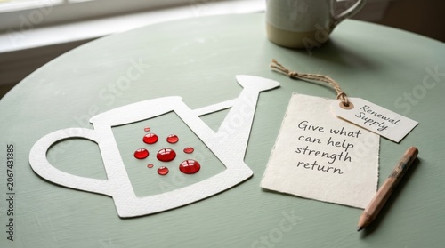Watering Can Symbolizing Blood Donation and Life