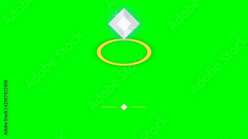 Sparkling Diamond Ring Green Screen Chroma Key Overlay - Wedding, Luxury, Celebration