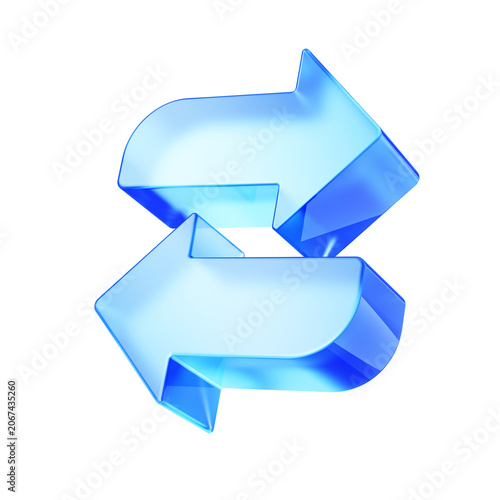 Foto Two arrows - exchange arrow icon - Arrows data transfer icon concept