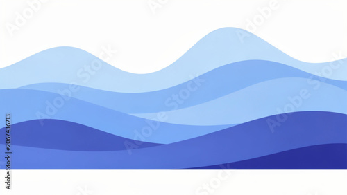 Abstract blue wave pattern with flowing shapes suitable for digital or artistic use
