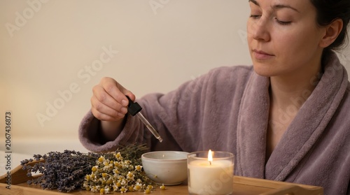 Woman Practicing Self Care Ritual on International Self Care Day