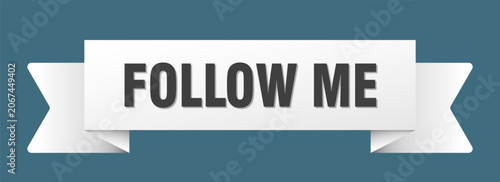 Foto follow me ribbon isolated on transparent background