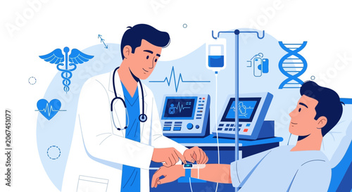 Medical Professional Checking Patient Vital Signs in Bright, Modern, And Clean Healthcare Setting