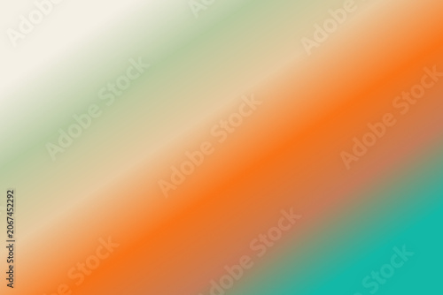 Abstract smooth transition backdrop with bright orange and teal stripes: Digital Art Abstract Vibrant Gradient Template for Modern Web Layout and Wallpaper Asset