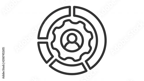 Animated employee performance icon